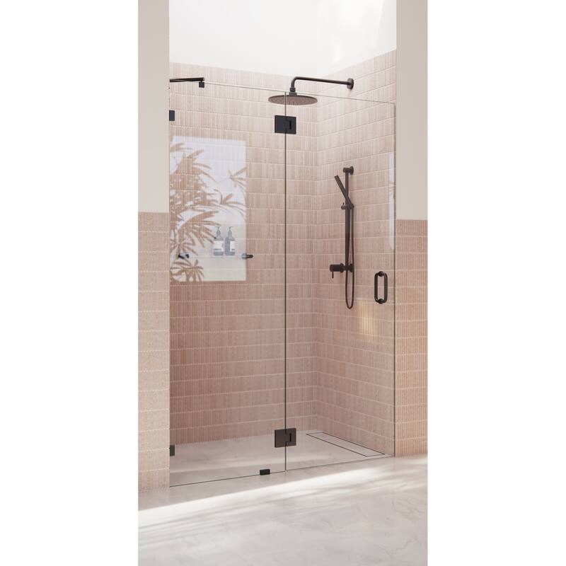 Glass Warehouse 78" x 54.5" Frameless Shower Door - Glass Hinge