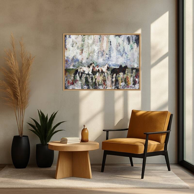 Running Wild by Matthys Moss (38 x 28 in.), Framed Canvas Wall Art Print