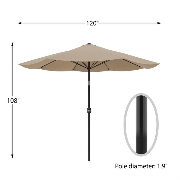 patio tilt umbrella with base