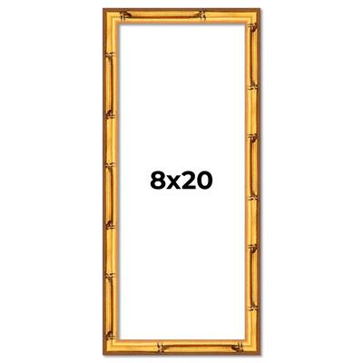 8x20 Frame Gold Bamboo Picture Frame Modern Photo Frame Includes UV Acrylic Shatter Guard Front Acid Free Foam Backing Board
