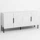 preview thumbnail 5 of 7, Chic Elegance 63" White European-Style Accent Buffet Sideboard Cabinet - 63" in Width