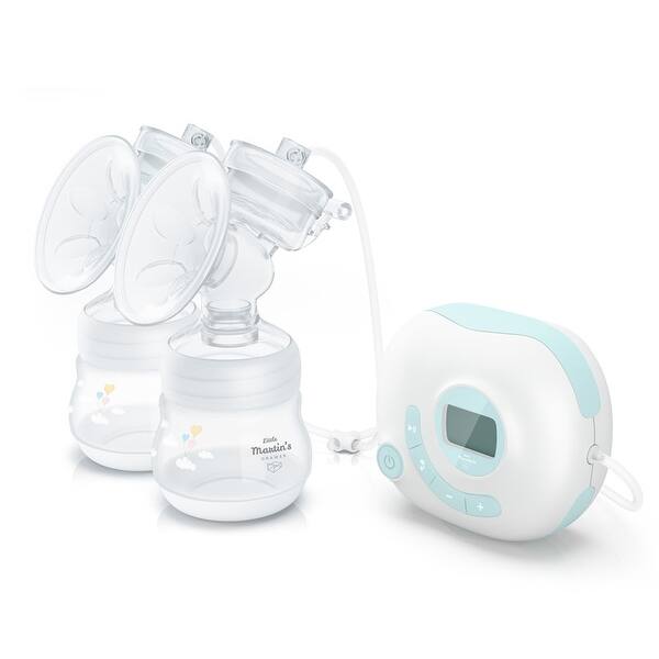 slide 2 of 8, Little Martin's Electric Double Breast Pump W/ 20 Milk Pumping Patteruns & Dual Mode Blue