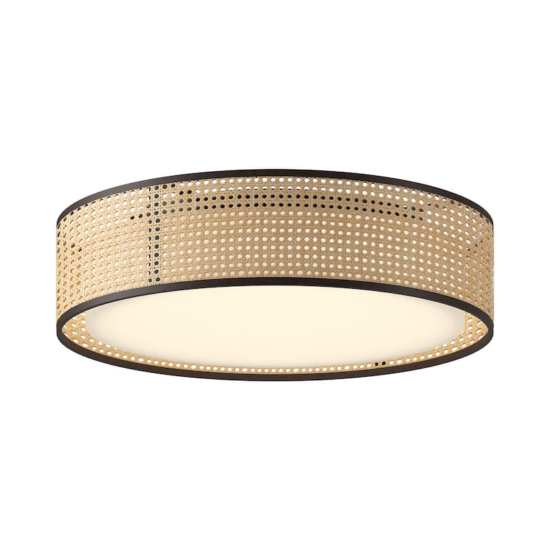 Alora Lighting FM479020-5CCT Lyla 23" Wide Flush Mount Drum Ceiling - Rattan