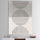 preview thumbnail 1 of 6, Designart "Minimal Geometric Lines And Circle IX" Modern Canvas Wall Art Print
