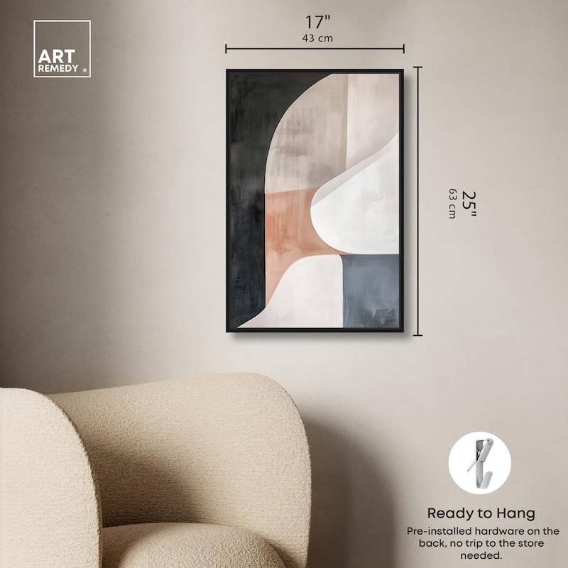 Curved Contour II Canvas by Art Remedy