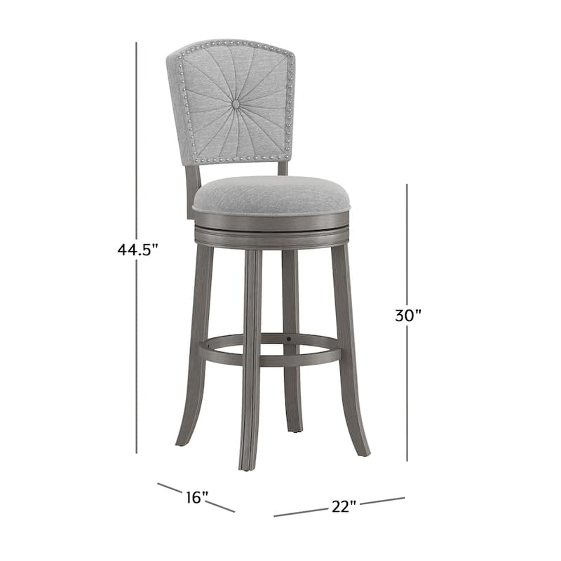 Hillsdale Santa Clara II Swivel Stool, Antique Gray