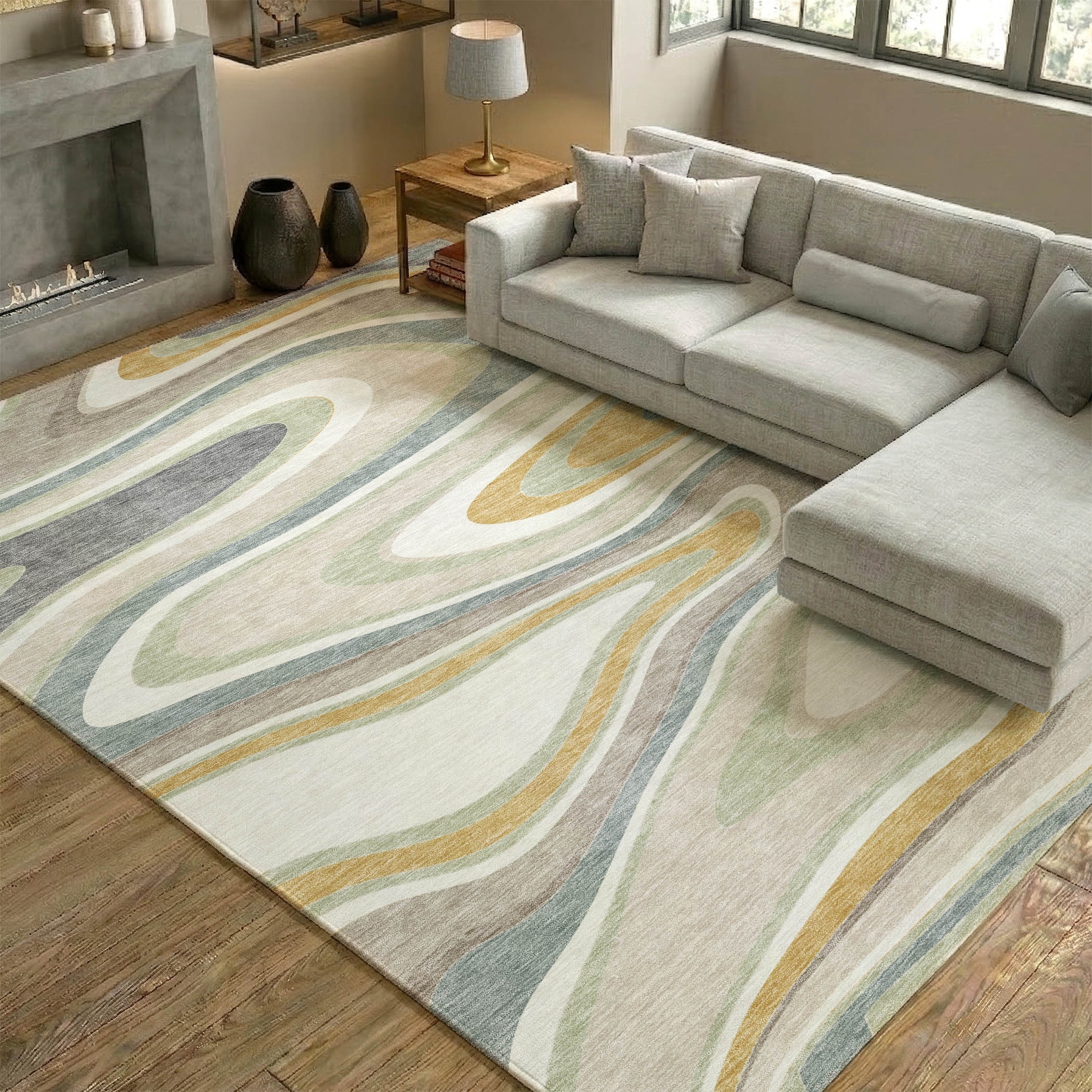 Premium Washable Super Soft Modern Buren Mayfield Rug