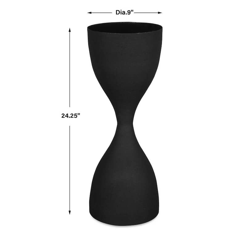 Silver Orchid Iron Black Pedestal Accent Table