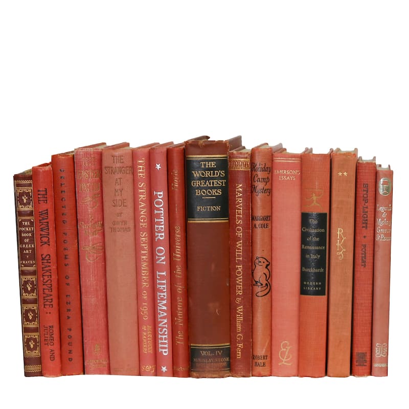 Books Red Decorative Accessories Petite Vintage Brick ColorPak