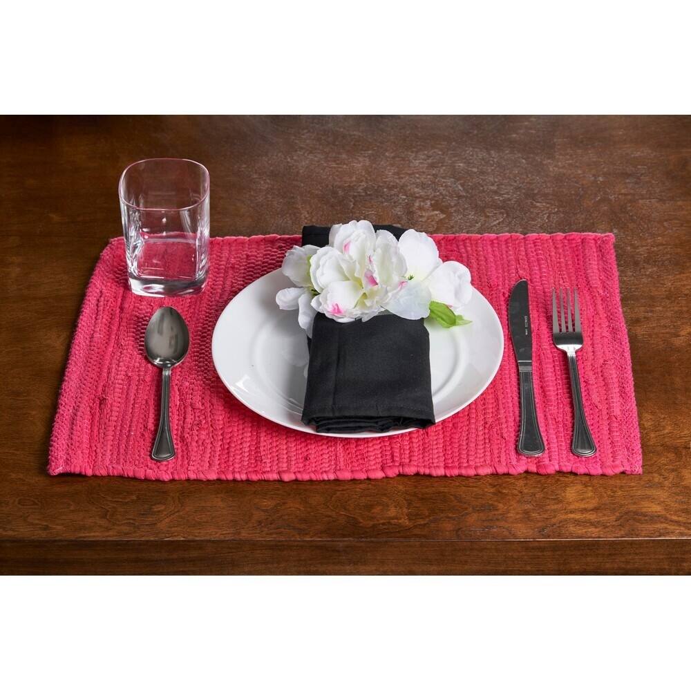 Sevita Hand Loomed Solid Set of Four Placemats 1'1" x 1'7" On Sale Bed Bath & Beyond