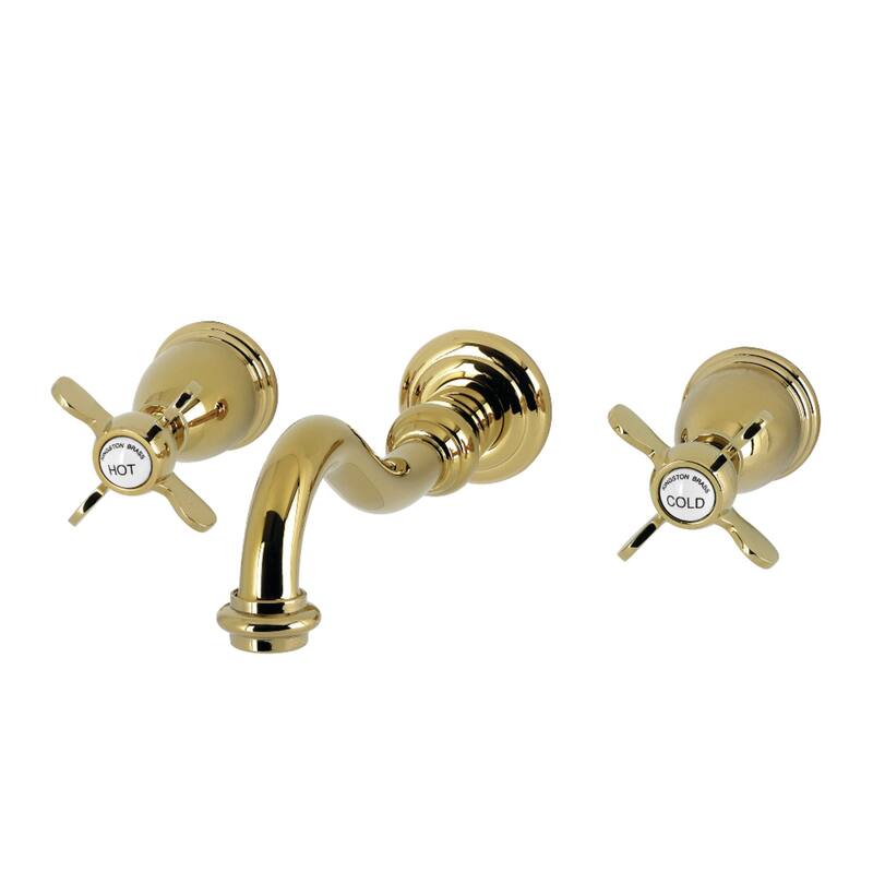 Kingston Brass Essex Two-Handle Wall Mount Roman Tub Faucet - Polished Brass