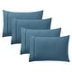 preview thumbnail 21 of 38, Sweet Home Collection Ultra Soft Solid Flannel Pillowcases (4-Pack) King - Denim