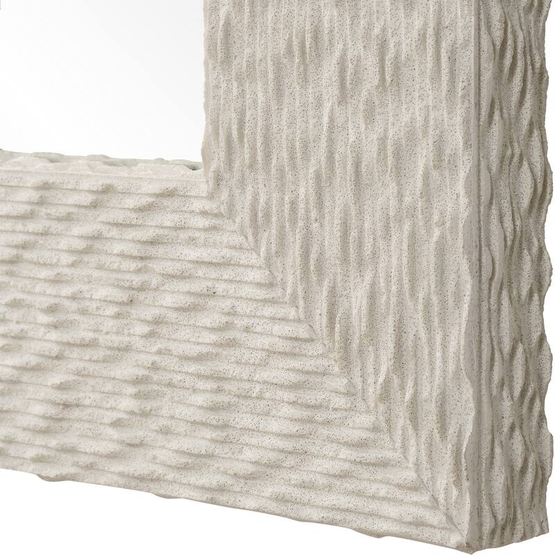 Uttermost Everett Ivory Stone Mirror - 59.625'' H X 39.625'' W X 2'' D