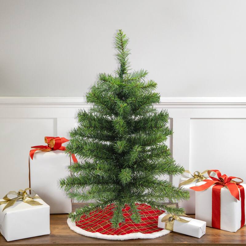 Medium Canadian Pine Artificial Christmas Tree - 2' - Unlit - 2 Foot