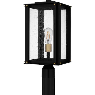 Robbins 1-Light Matte Black Outdoor Post Lantern
