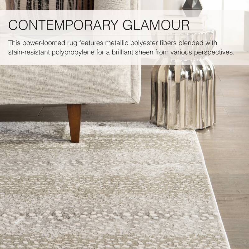Silver Orchid Axis Animal Print Spotted Area Rug