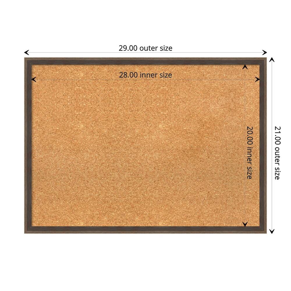 Hardwood Wedge Wood Framed Natural Corkboard Bulletin Board