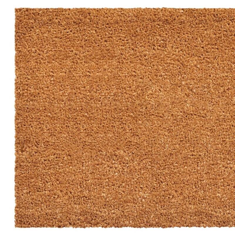 HomeRoots 24" X 36" Brown Red And Black XOXO Outdoor Coir Door Mat - 24.00' X '36.00