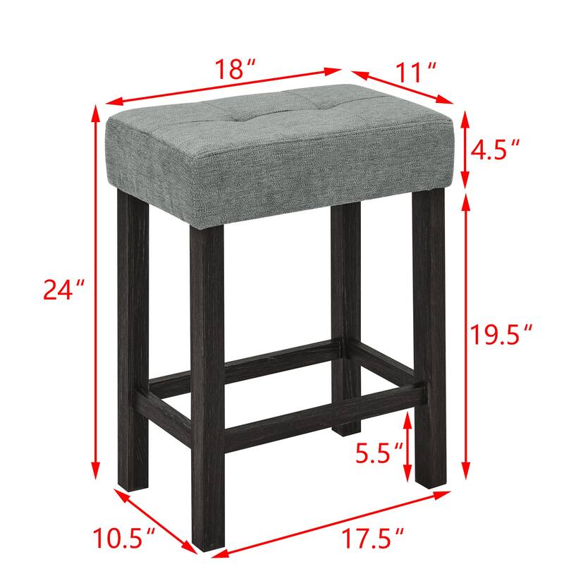 Bar Table, Dining Table, Sofa Table with Power Outlet, 3 Upholstered Stools, 4 Piece Bar Table and Chair Set