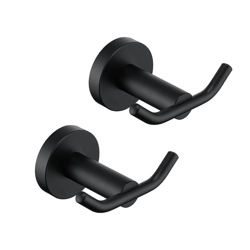 Wall Mounted Towel Hook Bathroom Robe Hook - Matte Black
