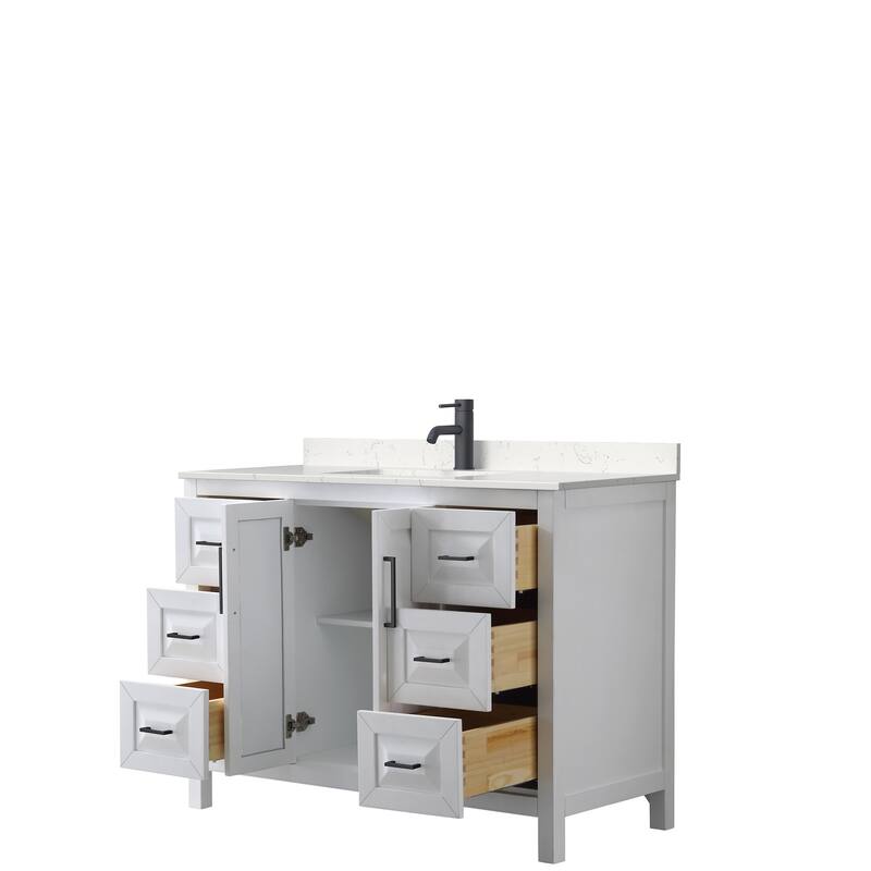 Daria 48 Inch Single Vanity, Cultured Marble Top
