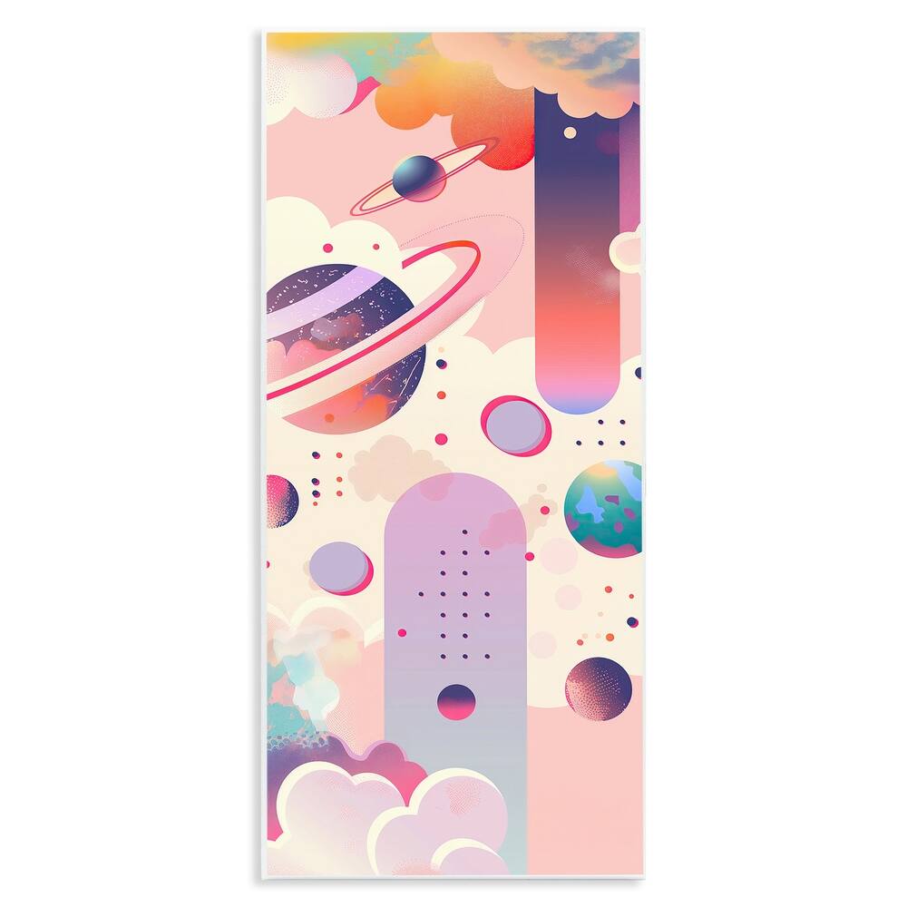 Stupell Surreal Geometric Planets Scene Wall Plaque Art Design By Wumples
