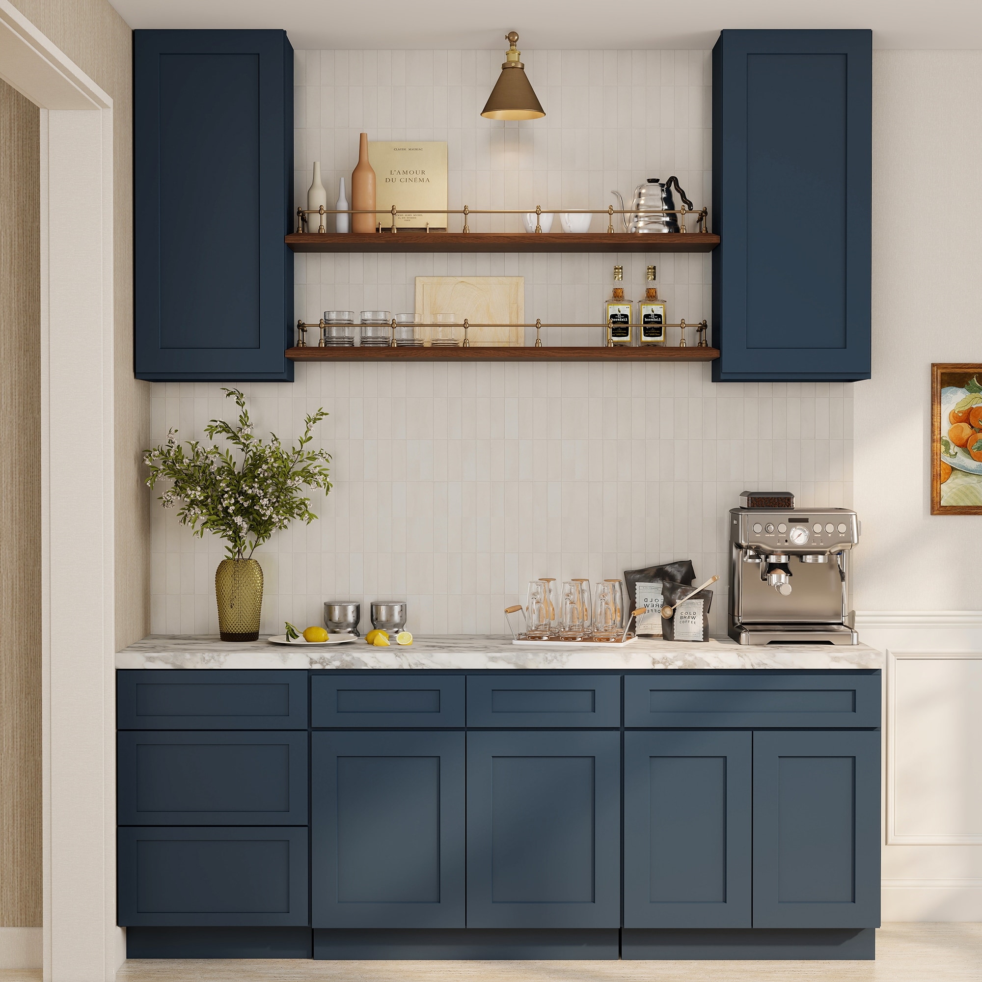 CASAINC RTA Kitchen Base Cabinet, 3-Drawer Shaker Cabinet with Solid Wood Frame, Soft-Close Slides, UV Finish, 12-36 in. W