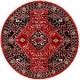 preview thumbnail 5 of 11, SAFAVIEH Vintage Hamadan Peshah Rug 6'7" Round - Red/Black - Round