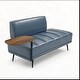 preview thumbnail 18 of 28, 55"W Faux Leather End of Bed Bench With side table