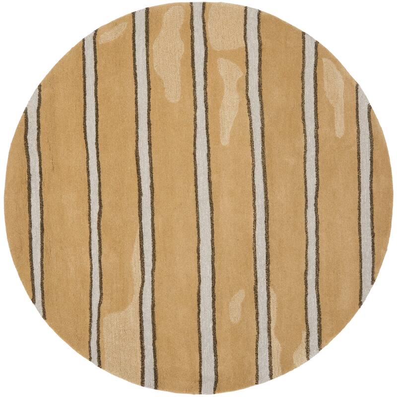 Martha Stewart by SAFAVIEH Chalk Stripe Wool/ Viscose Rug
