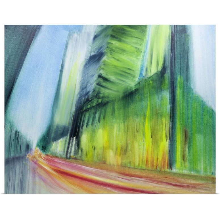 Shop Abstract Painting Of Urban Street Scene Poster Print Overstock 16477047