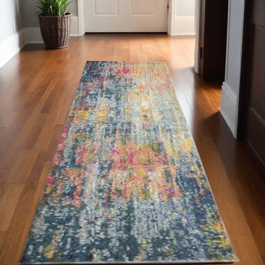 HomeRootsAbstract Modern Runner Area Rug - 168' X '26' X '0.5