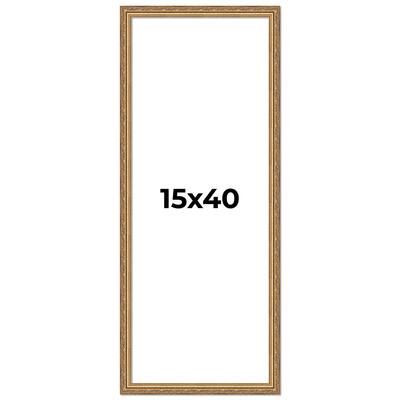 15x40 Frame Red Solid Wood Picture Frame Width 1.75 Inches | Interior Frame Depth 1 13/16 Inches
