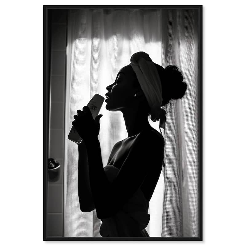 Bathroom Jam Session Canvas by Art Remedy - Black - 30" x 45"