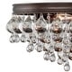 preview thumbnail 2 of 3, Calypso 6 Light Crystal Teardrop Vibrant Bronze Ceiling Mount - 20'' W x 9'' H