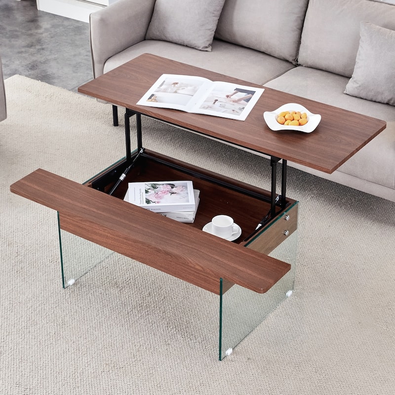Versatile Lifting Coffee Table with Storage and Multiple Options
