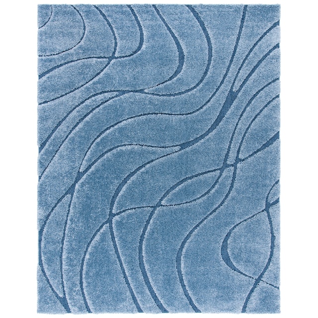 SAFAVIEH Florida Shag Sigtraud Abstract Waves 1.2-inch Area Rug