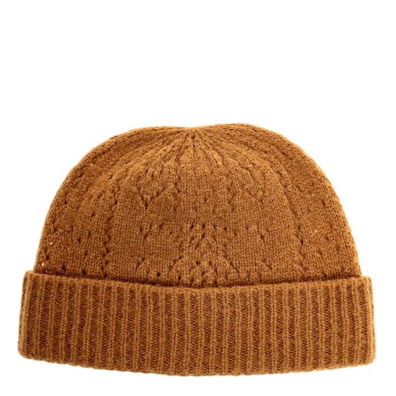 Celine Beanie in Cashmere and Silk Pointelle - One Size Fits Most