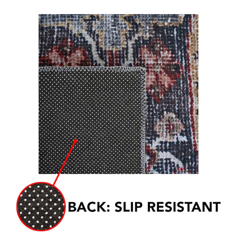 SAFAVIEH Tucson Machine Washable Slip Resistant Antja Oriental Rug
