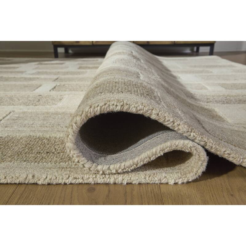 Signature Design by Ashley Lisgrove Brown/White Area Rug