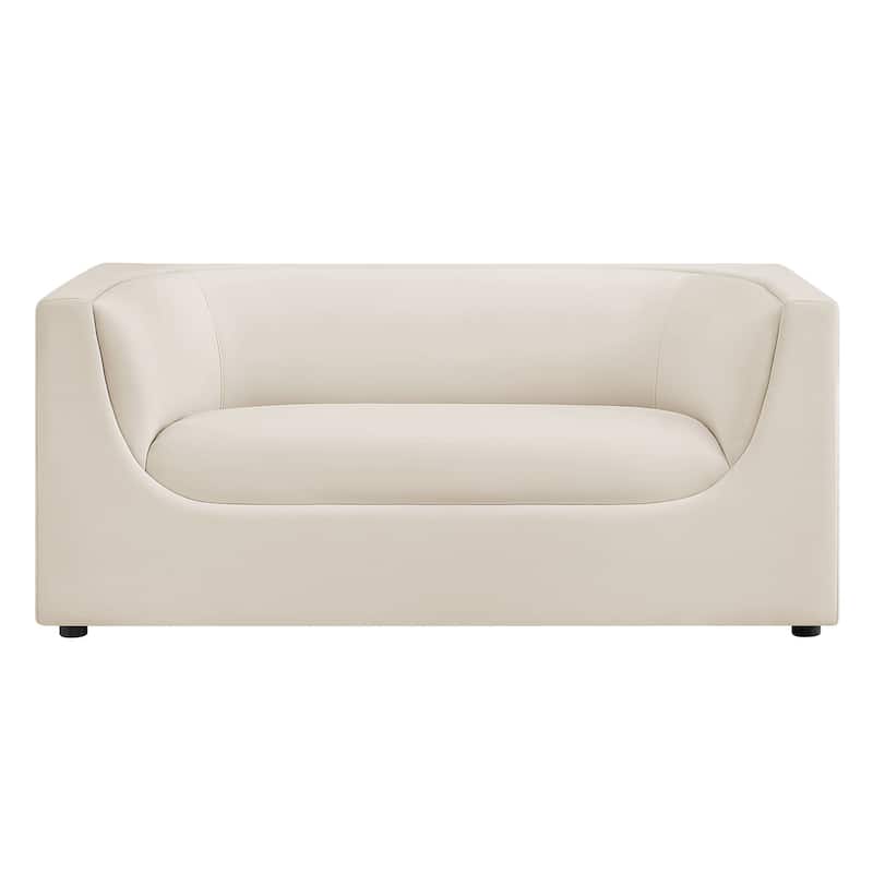 Hilda 67" Curved Back Performance Velvet Loveseat