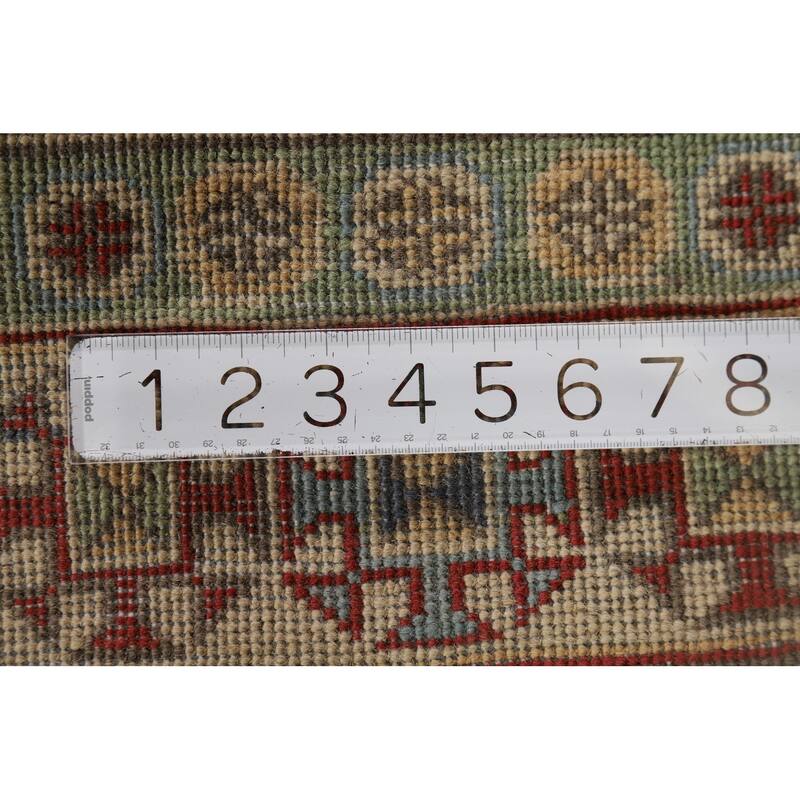 Red Kazak Runner Rug Hand-Knotted Oriental Wool Carpet - 2'7" x 9'8"
