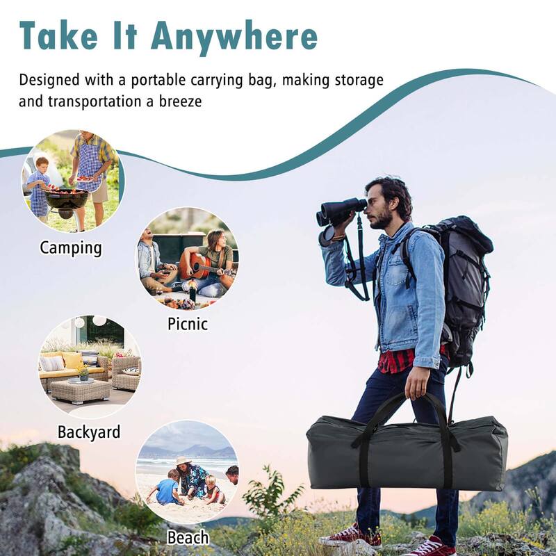 Costway Screen Dome Camping Tent for 6-8 People with 4-Side Mesh Walls - See Details