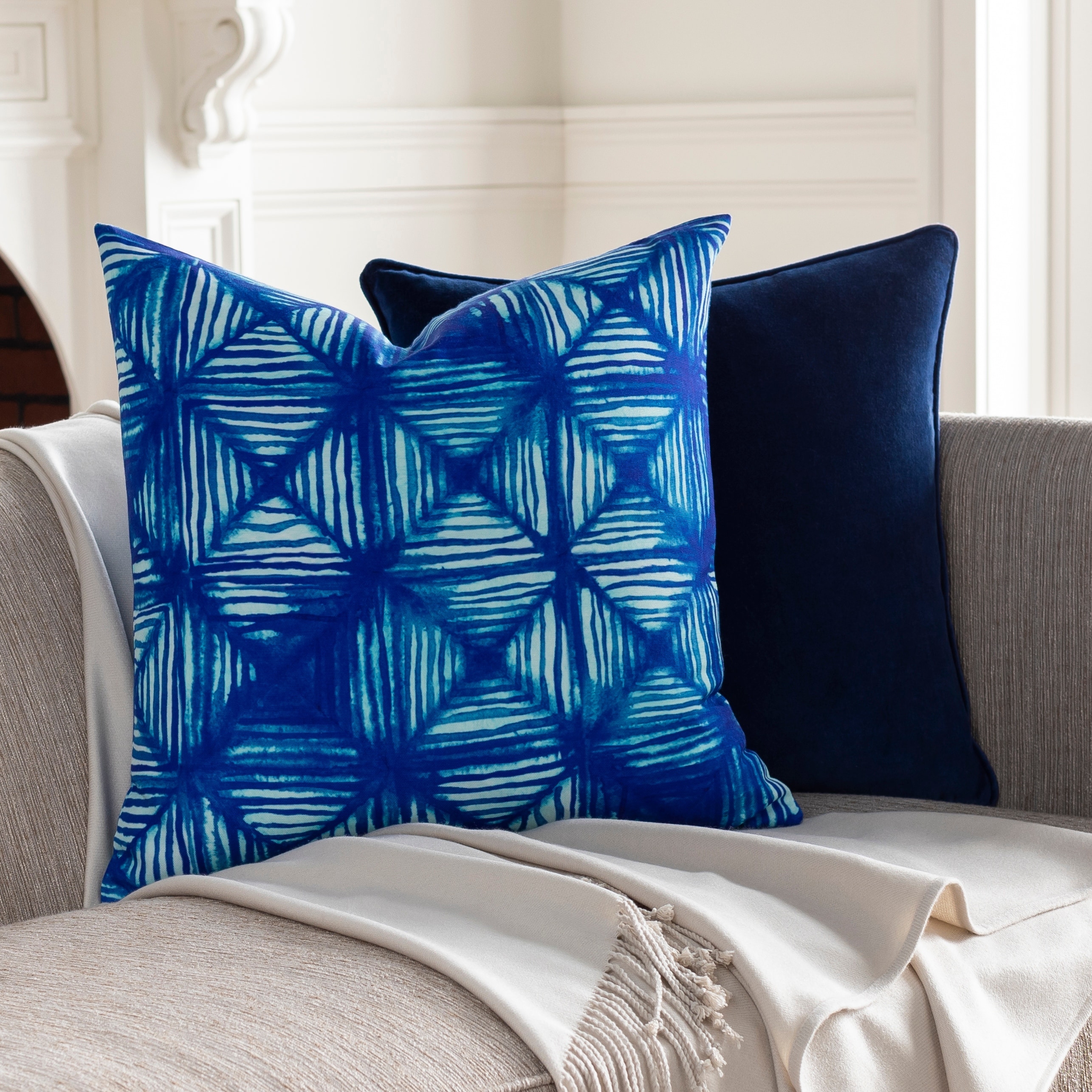 Blue tie dye throw pillow new arrivals