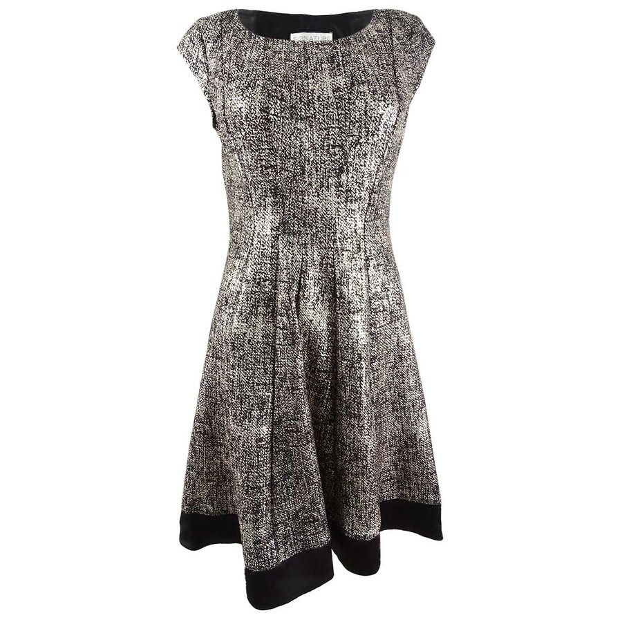 petite metallic dress