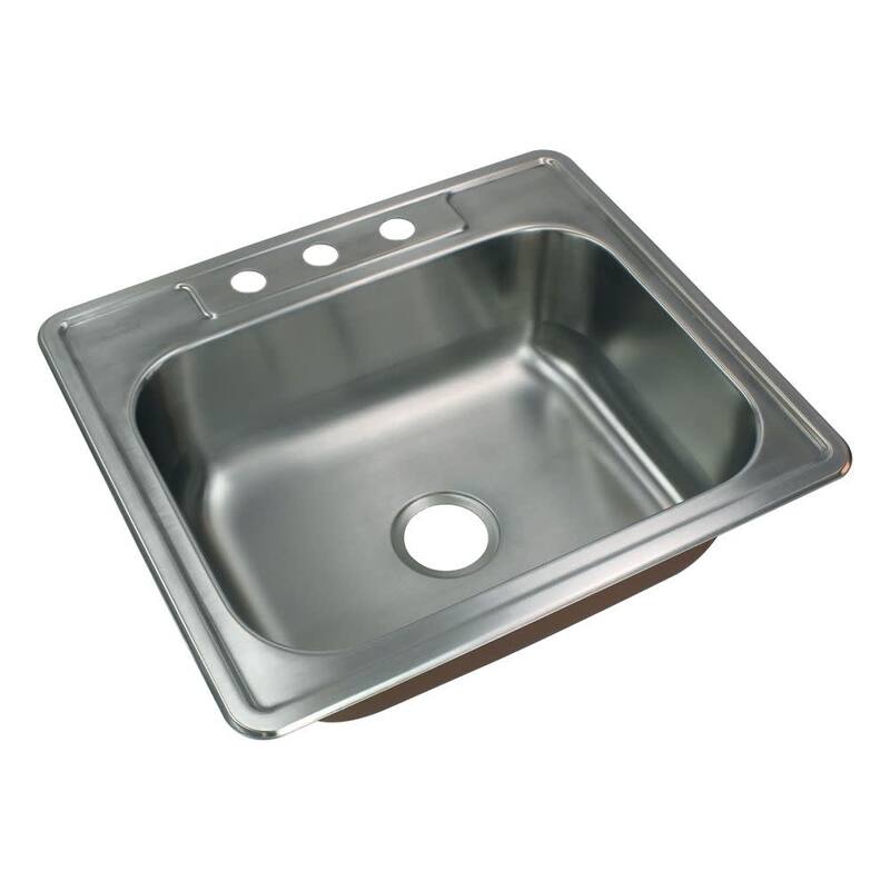 Transolid K-CTSB25228-3 Classic 25" Drop In Single Basin Stainless