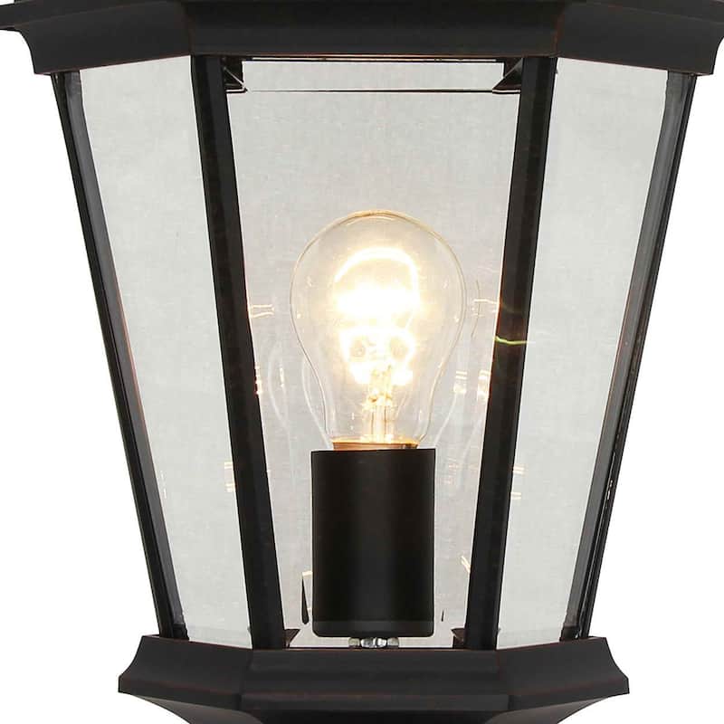 1 Light Outdoor Post Lantern in Oil Rubbed Bronze