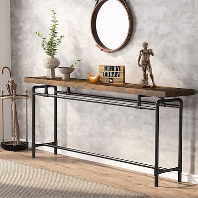 70.9 Inches Console Sofa Table for Living Room, Wood Entryway Table
