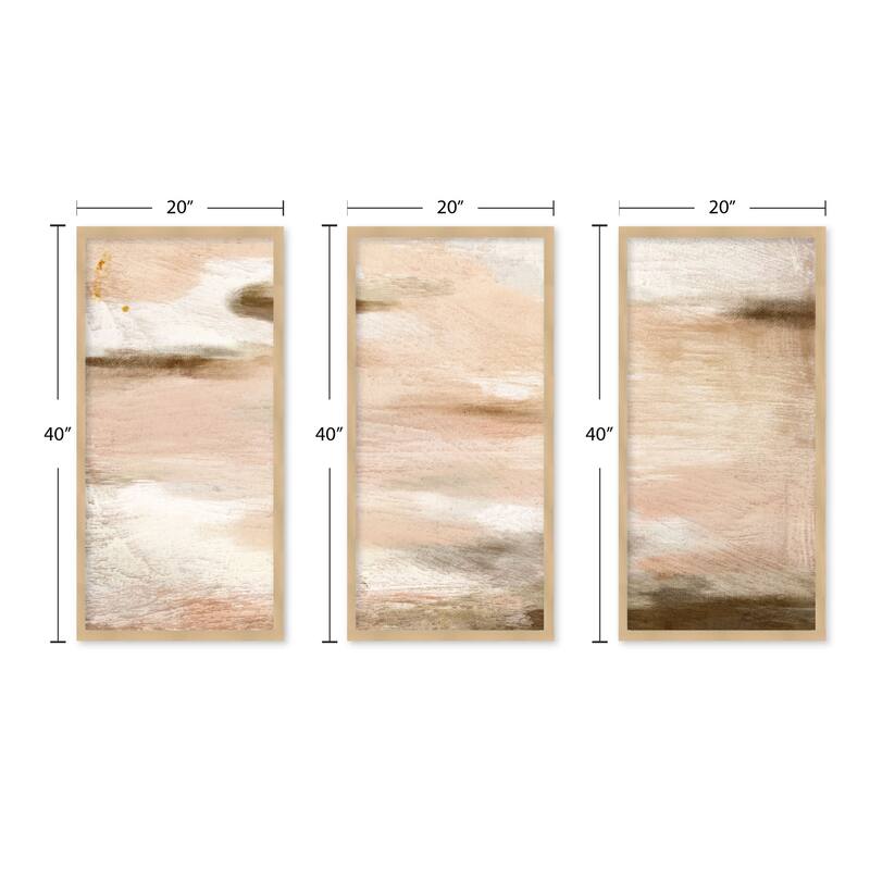 "Sophie" Set of Three Framed Textured Wall Art