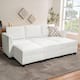 Option 3- Seater With 3 Ottoman,White,Air Leather